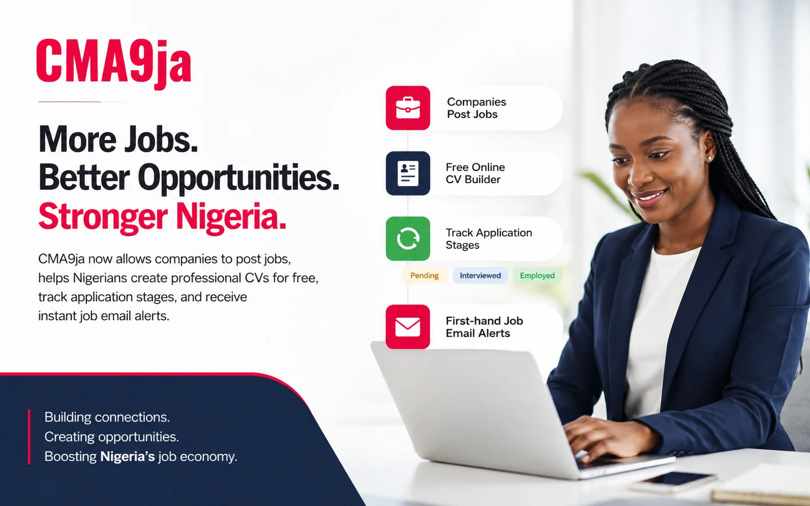 CMA9ja Expands Job Search Opportunities for Nigerians with Employer Job Posting and Free CV Builder