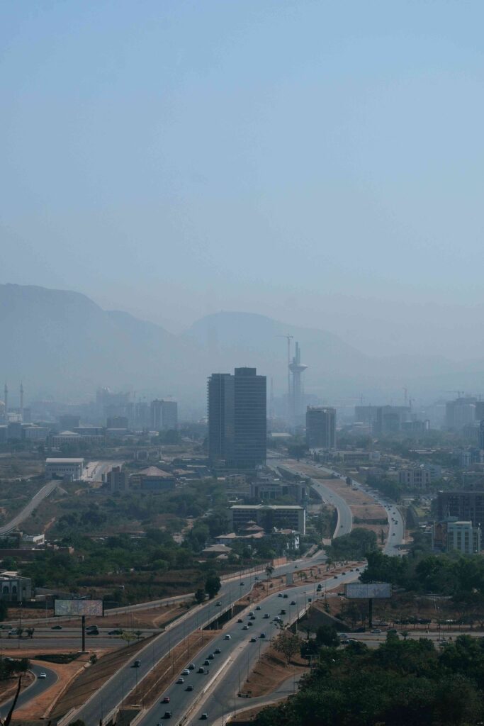 Aerial view of Abuja, the capital of Nigeria